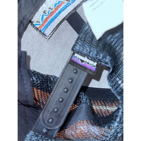 VERY NICE Patagonia Hat Cap Mens Snapback Black Hiking Camping Trail Trek Fishin - Picture 5 of 6